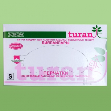 Смотровые, нестерильные опудренные «turan». Размеры: XS, S, M, L, «Top Glove Sdn. Bhd»/Малайзия